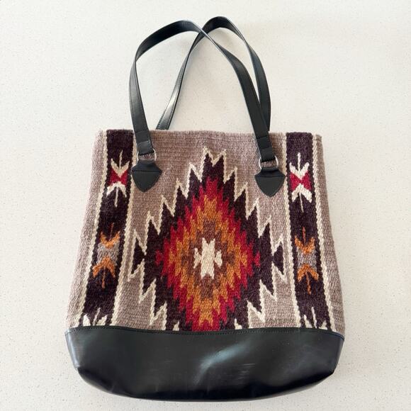 Southwestern Saddle Blanket Co. Wool Tote Jacquard Bag - Picture 1 of 6